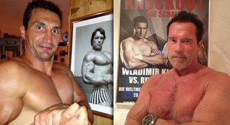 Schwarzenegger hecoval boxera Klička: Vladimire, mám to větší!