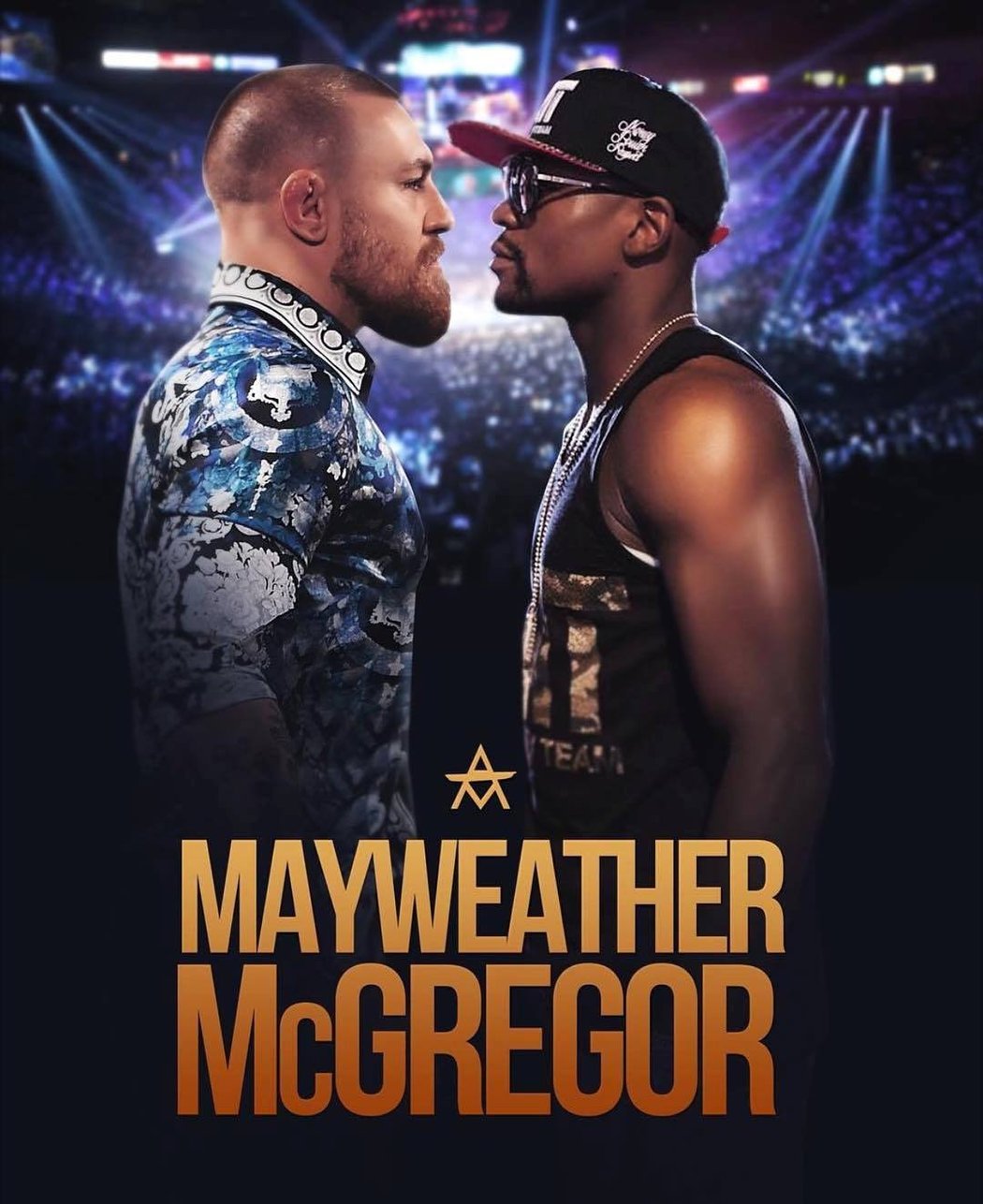 MAYWEATHER vs. McGREGOR - fotomontáž, kterou McGregor vyvěsil na svém Twitteru