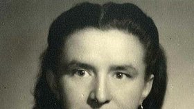 Božena Kopcová - portrét po roce 1945.