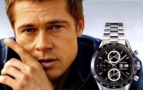 Brad Pitt v reklamě na hodinky.