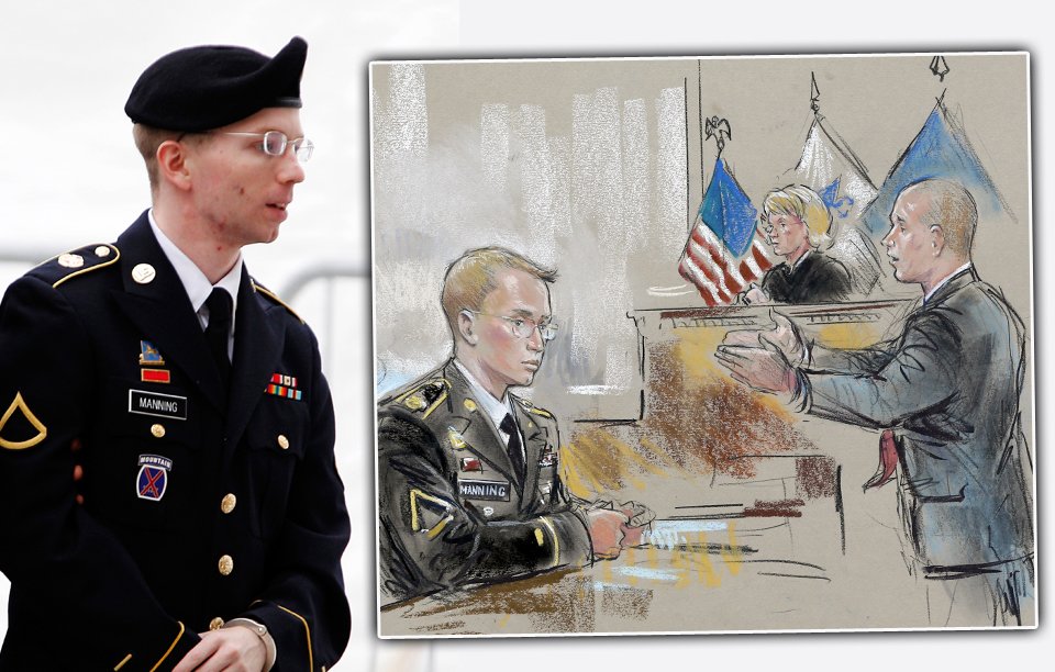Začal velký proces s americkým vojínem Bradleym Manningem.