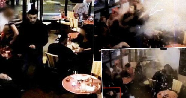 Děsivé video teroru: Takhle se Brahim Abdeslam odpálil v kavárně v Paříži!