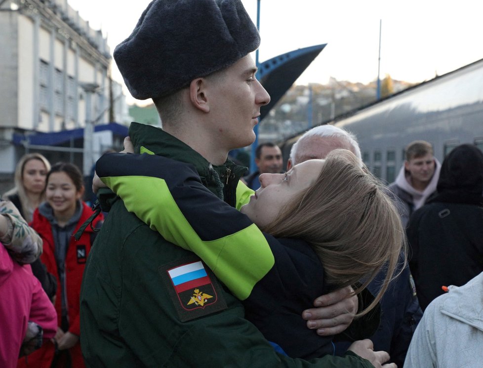 Rusko vysílá další brance na Ukrajinu. (Sevastopol, Krym 9.11.2022)