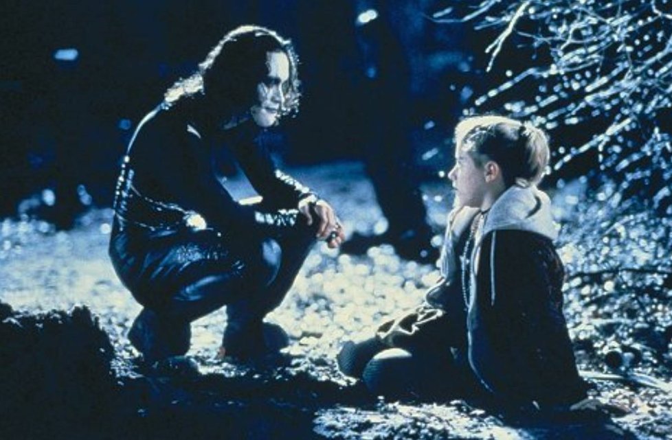 Brandon Lee ve filmu Vrána