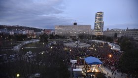 Bratislava si připomíná zavražděného novináře Jana Kuciaka s jeho snoubenkou (21.2.2020)