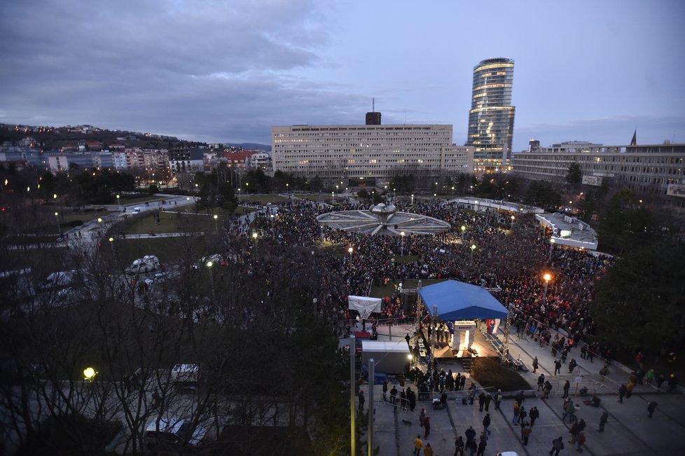 Bratislava si připomíná zavražděného novináře Jana Kuciaka a jeho snoubenku (21.2.2020)