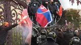 „Je to k*kot.“ Sprosťárny na premiéra křičely i děti, protest ultras v Bratislavě se zvrhl