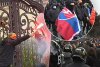 „Je to k*kot.“ Sprosťárny na premiéra křičely i děti, protest ultras v Bratislavě se zvrhl