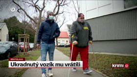 Invalidovi Dušanovi ukradli na vánočních trzích vozík. Smutný příběh má však šťastný konec.