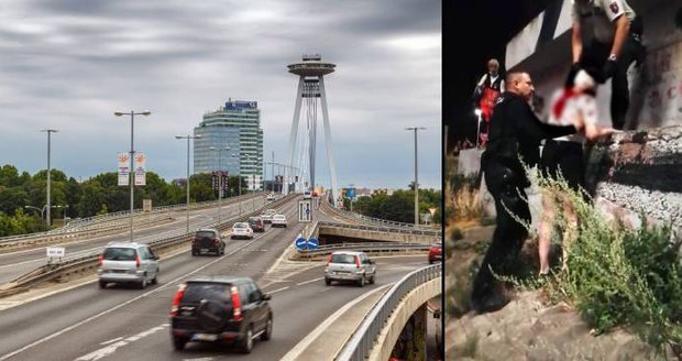 Děsivý pád z mostu v Bratislavě: Zakrvácená žena po něm děsivě visela nad řekou