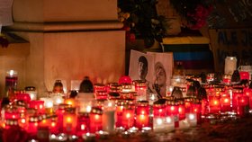 Pieta u slovenské ambasády v Praze věnovaná obětem bratislavského střelce