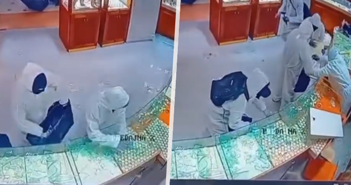 Vykradené zlatnictví v obchodním centru v Bratislavě