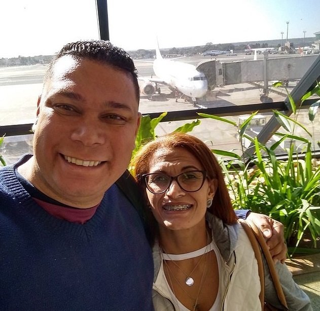 Edilson Donizete  se svou manželkou Lucineidou de Souza-Goesovou