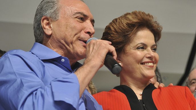 Michel Temer s Dilmou Roussefovou