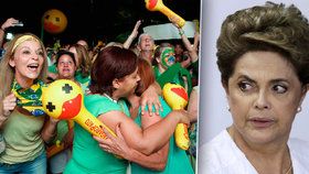 V Brazílii poslanci hlasovali proti prezidentce. Davy v ulicích slavily