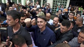 Vítěz 1. kola prezidentských voleb v Brazílii Jair Bolsonaro