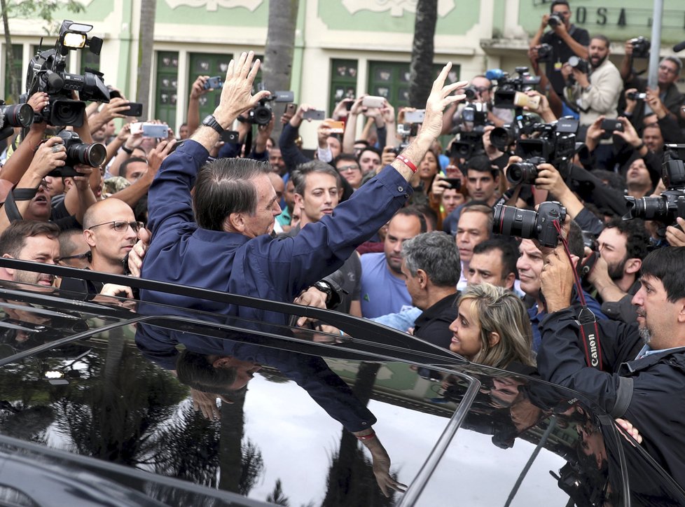 Vítěz 1. kola prezidentských voleb v Brazílii Jair Bolsonaro