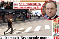 Soud s Breivikem: Před budovou se zapálil muž
