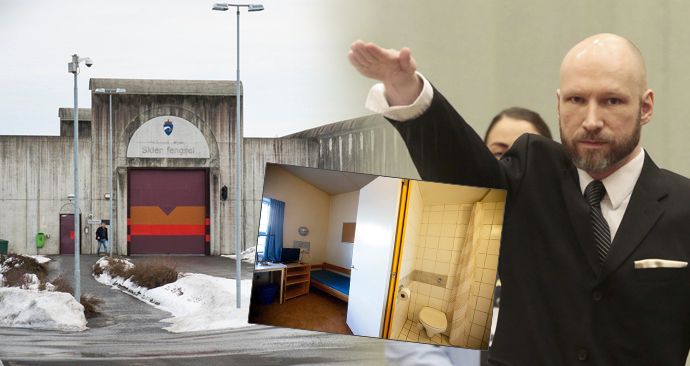 Breivik si trest odpykává v luxusním vězení.