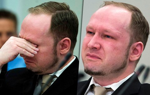 Bestiální zabiják Breivik se u soudu rozplakal nad svým vlastním videem.