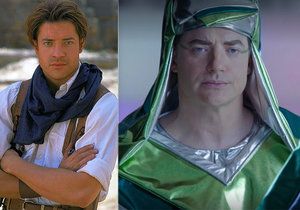 Brendan Fraser, fešák z Mumie, vypadá ve filmu Za oponou života... všelijak.