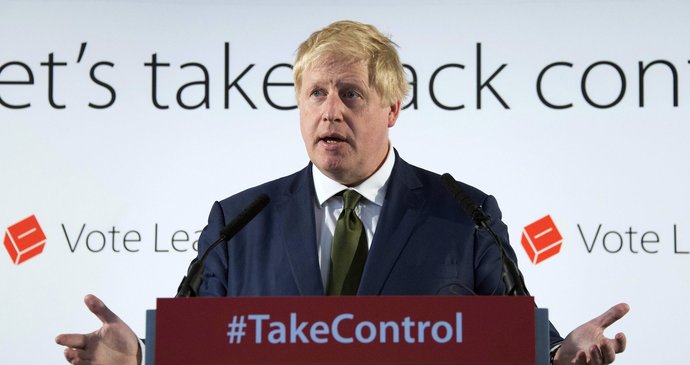 Bývalý londýnský starosta Boris Johnson v kampani za brexit