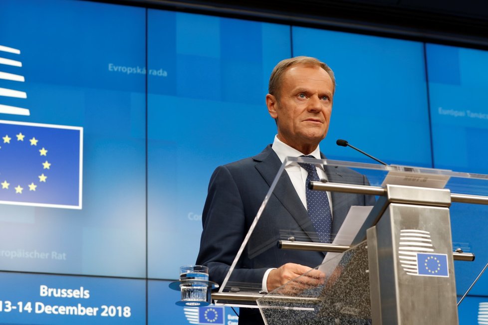 Donald Tusk v Bruselu (14. 12. 2018)