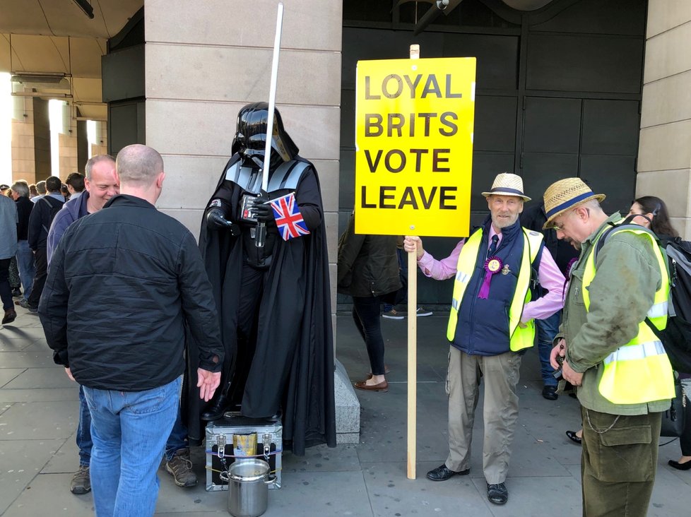 Demonstrace v Londýně po třetím selhání dohody o brexitu (29. 3. 2019)