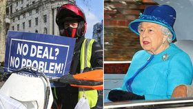 Při nepokojích po brexitu bez dohody královnu evakuují