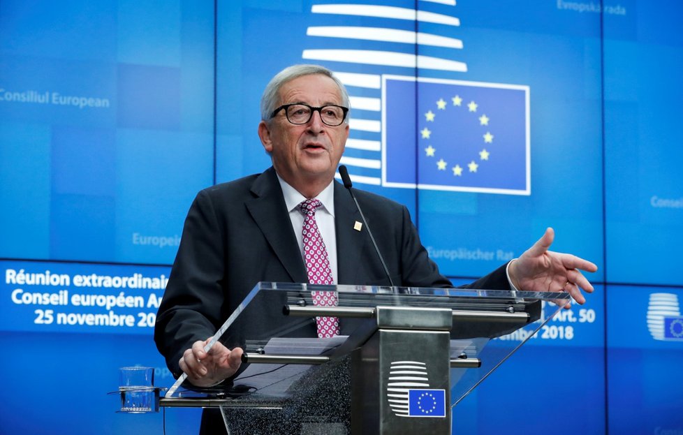 Lídři EU podpořili dohodu o brexitu: Jean Claude-Juncker (25. 11. 2018)