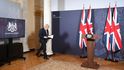 Premiér Boris Johnson při oznamování shody na dohodě po brexitu (24.12.2020)