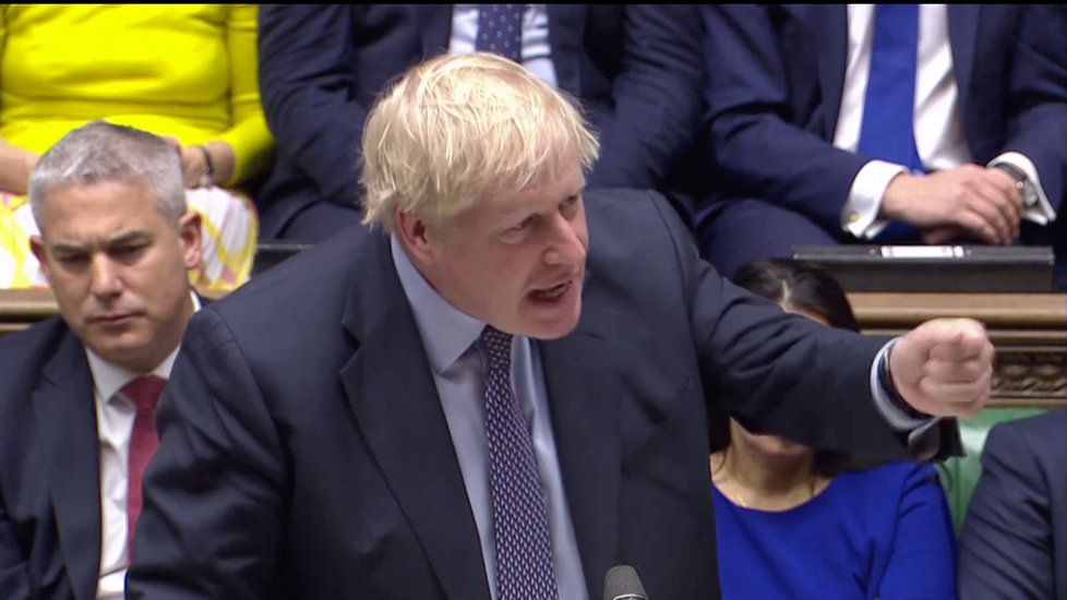 Britský parlament hlasuje o brexitové dohodě, kterou domluvil premiér Boris Johnson (19. 10. 2019)