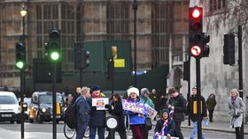 Protest za odchod Velké Británie z EU (13. 3. 2019)