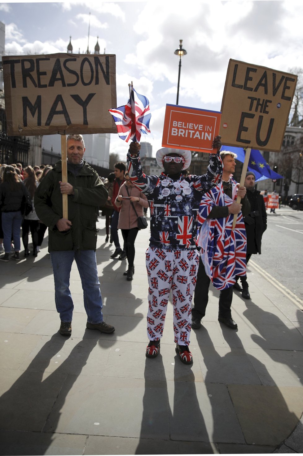 Protest za odchod Velké Británie z EU (13.3.2019)