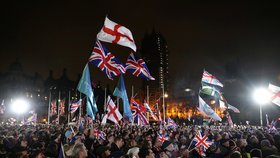 Velká Británie oslavuje odchod z Evropské unie. (31.1.2020)