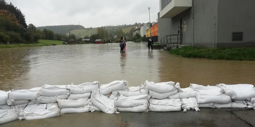 Povodně v Březové nad Svitavou. (14.10.2020)