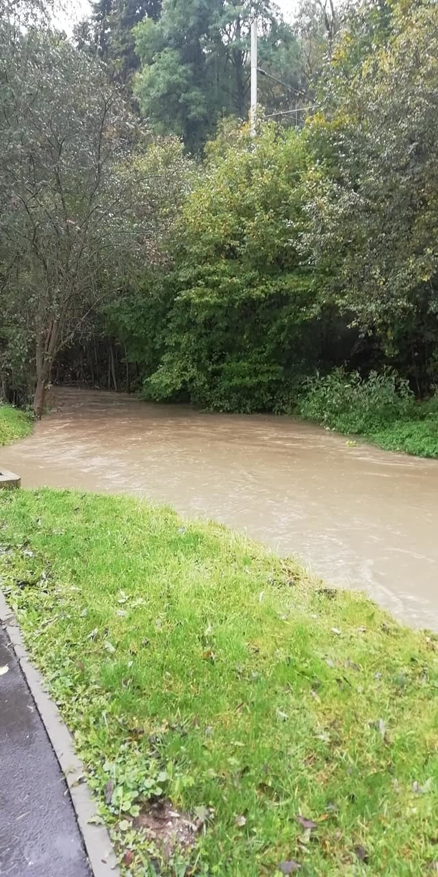 Povodně v Březové nad Svitavou. (14.10.2020)