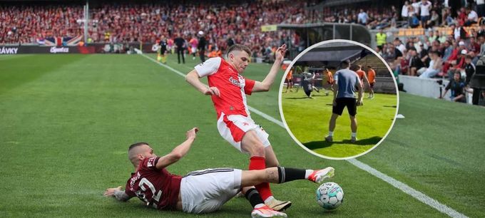 Sparťany před Baníkem pobavil trenér Priske: »Přejel« Haraslína! Sparťany před Baníkem pobavil trenér Priske: »Přejel« Haraslína!