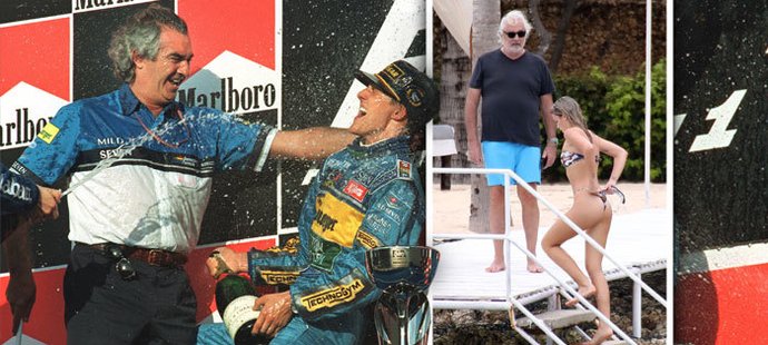 Bývalý šéf Schumachera v F1Flavio Briatore má o 49 let mladší milenku