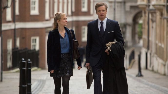 Renée Zellwegerová a Colin Firth ve filmu Dítě Bridget Jonesové