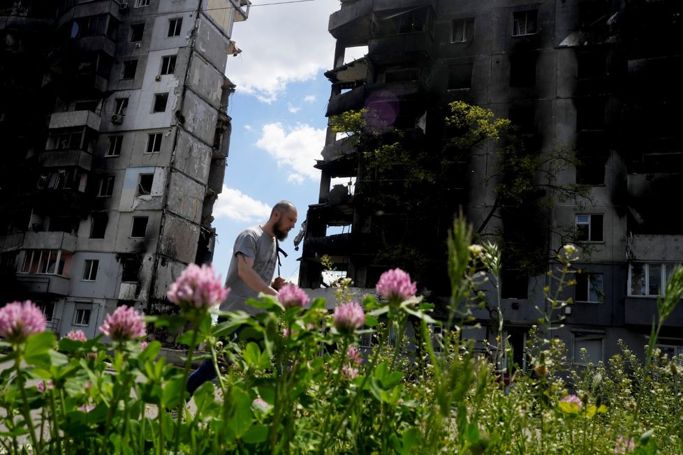 Válka na Ukrajině: Kyjevské předměstí Borodyanka je v troskách (4.6.2022)