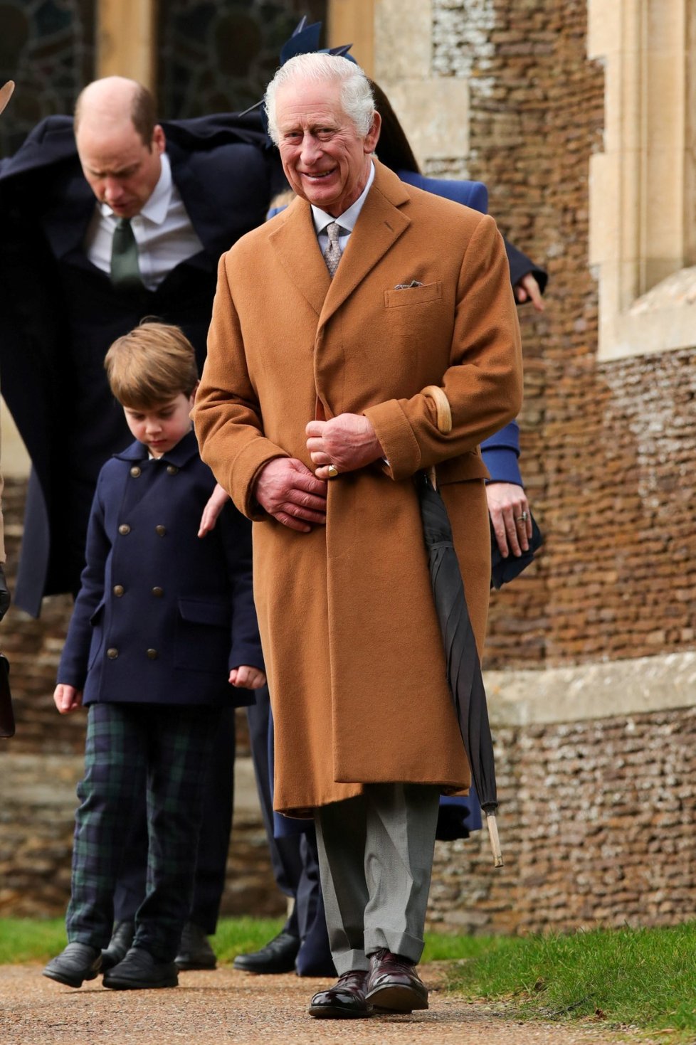 Britská královská rodina vyrazila na bohoslužbu v Sandringhamu (25. 12. 2023)