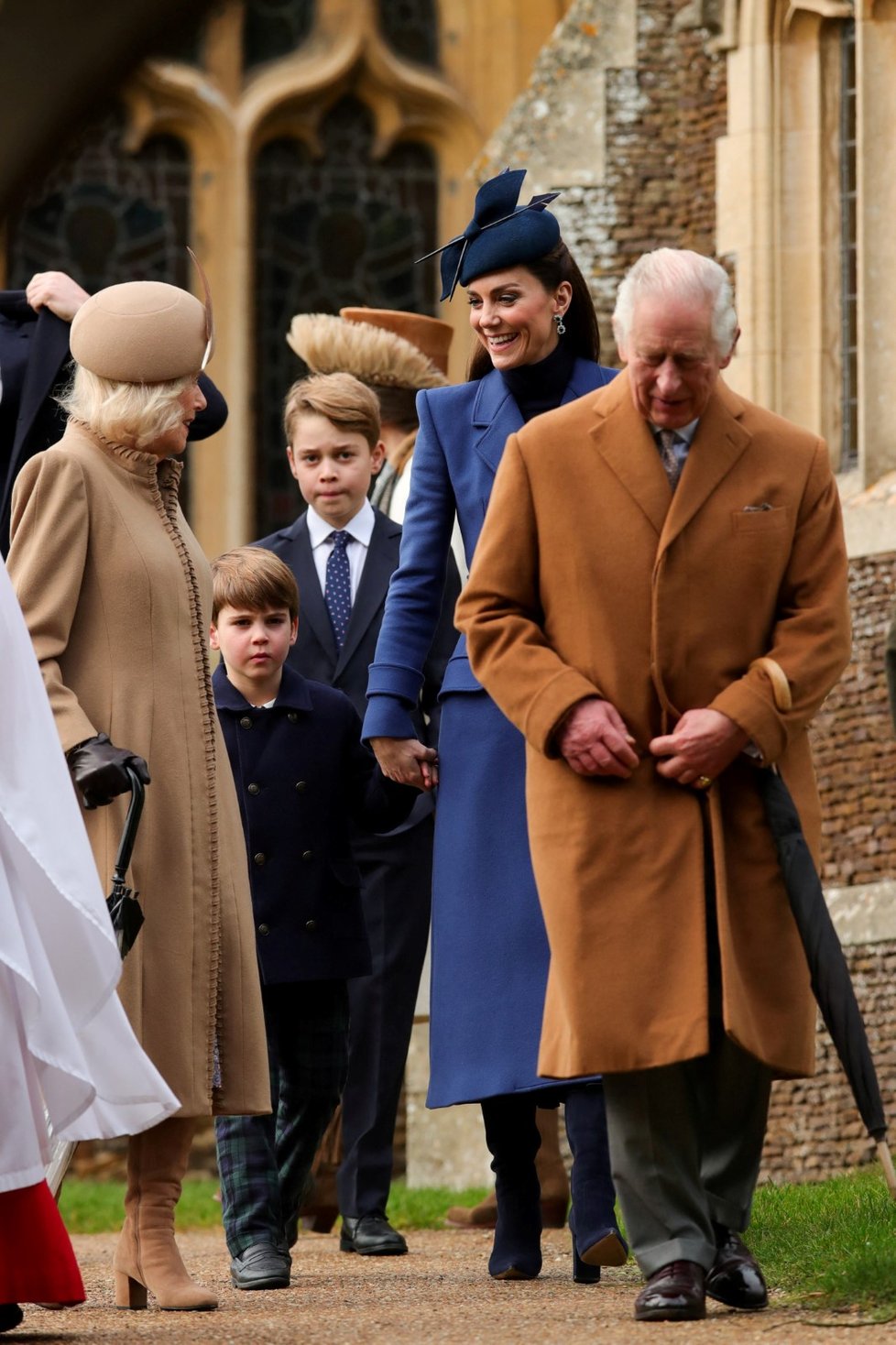 Britská královská rodina vyrazila na bohoslužbu v Sandringhamu (25. 12. 2023).