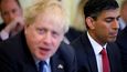 Rishi Sunak (vpravo) a bývalý ministerský předseda Velké Británie Boris Johnson