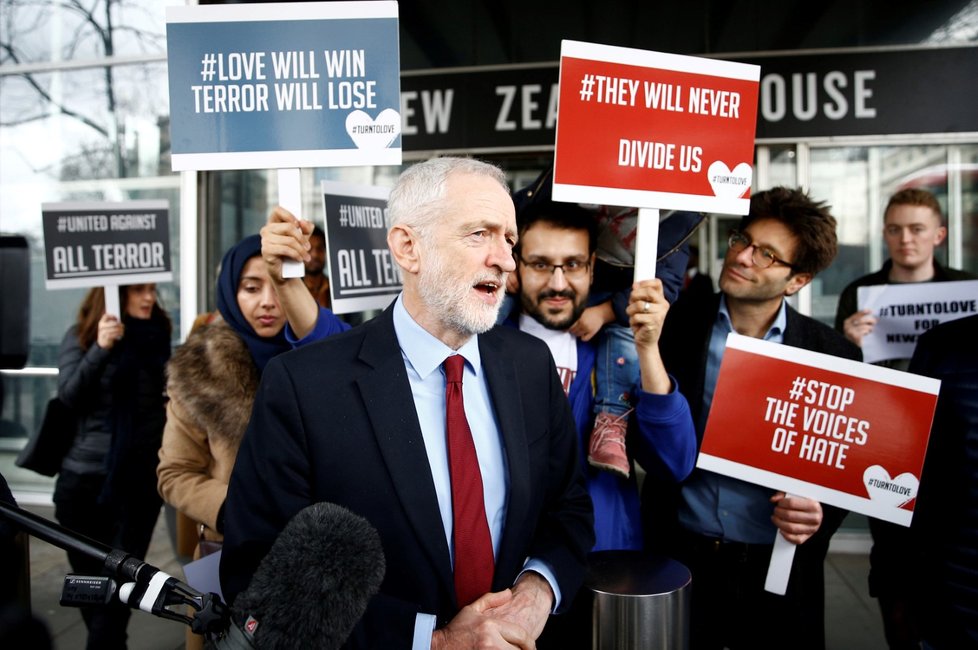 Lídr britských opozičních labouristů Jeremy Corbyn