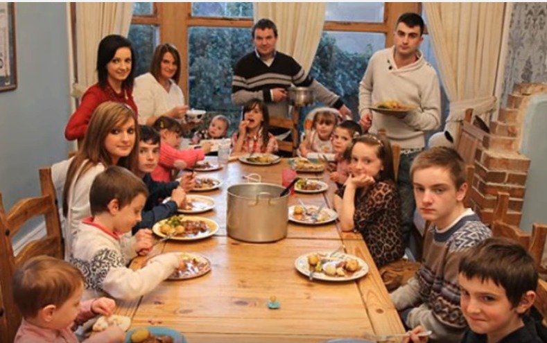 Britská rodina s nejvíce dětmi.