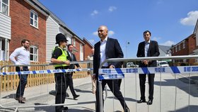 Oblast útoku navštívil i britský ministr vnitra Sajid Javid (8.7.2018).