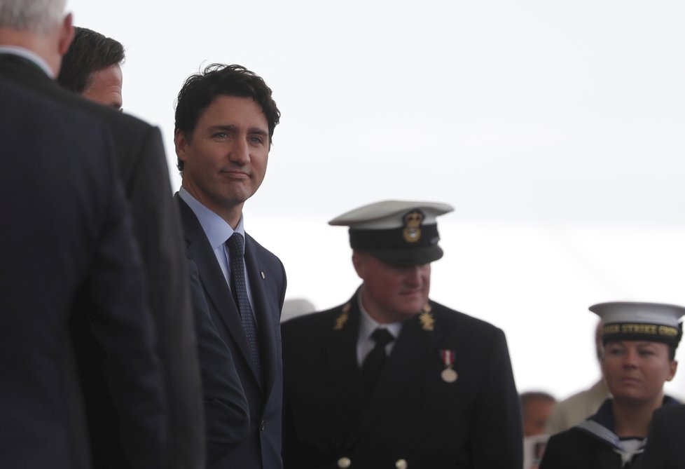 Kanadský premiér Justin Trudeau na oslavách 75. výročí Dne D, (5.06.2019).