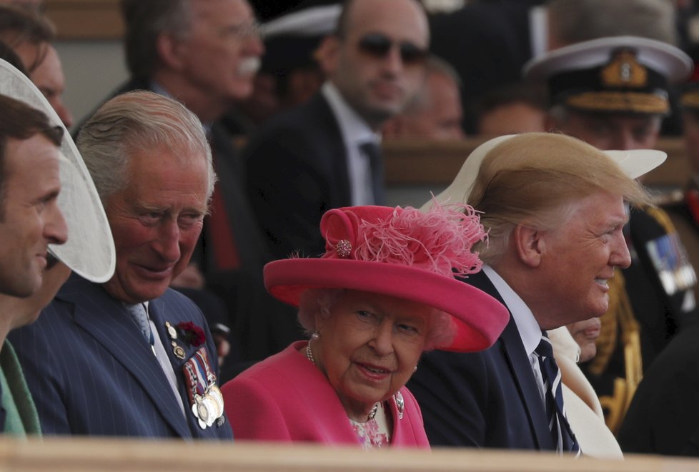 Královna Alžběta II. na oslavách 75. výročí Dne D, (5.06.2019).