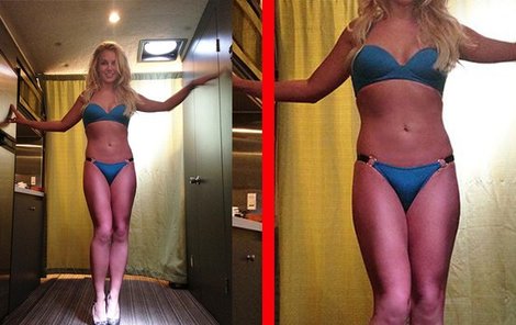 Britney asi zapomněla na opalovací krém.